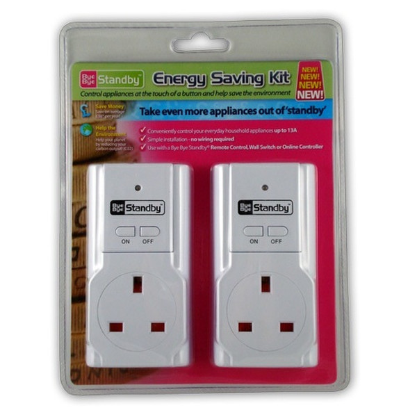 Bye Bye Standby BBSLP-EP Type G (UK) Type G (UK) White power plug adapter