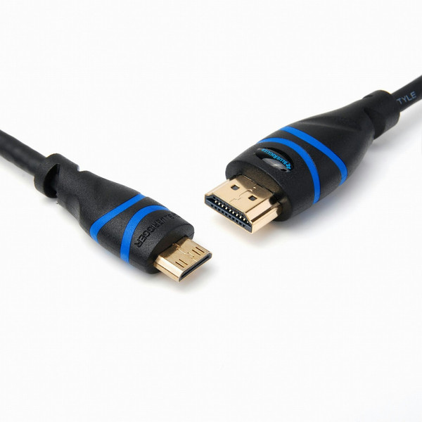 BlueRigger MINI-HDMI-HDMI-M2M-6 1.8м Mini-HDMI HDMI Черный, Синий HDMI кабель