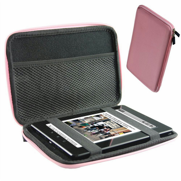 iGadgitz Hard Case 7Zoll Sleeve case Pink E-Book-Reader-Schutzhülle