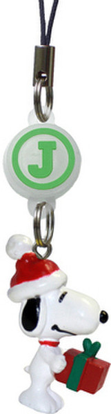 J-Straps Peanuts - Strap, Snoopy Present Красный, Белый брелок для мобильного телефона