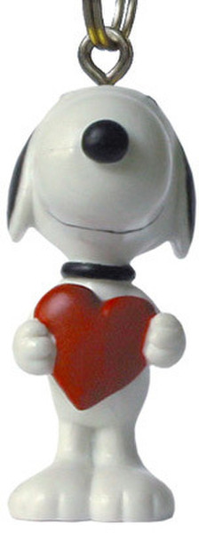 J-Straps Peanuts - Snoopy Heart Rot, Weiß Handyanhänger