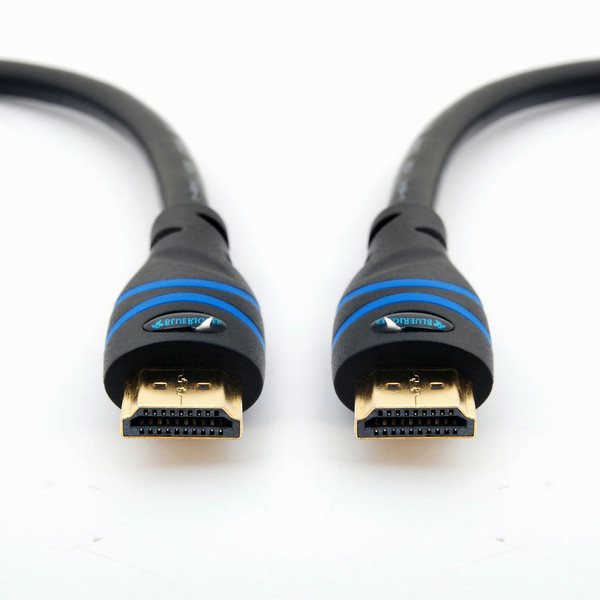 BlueRigger HDMI-MALE-2-HDMI-MAL 1.8m HDMI HDMI Black,Blue