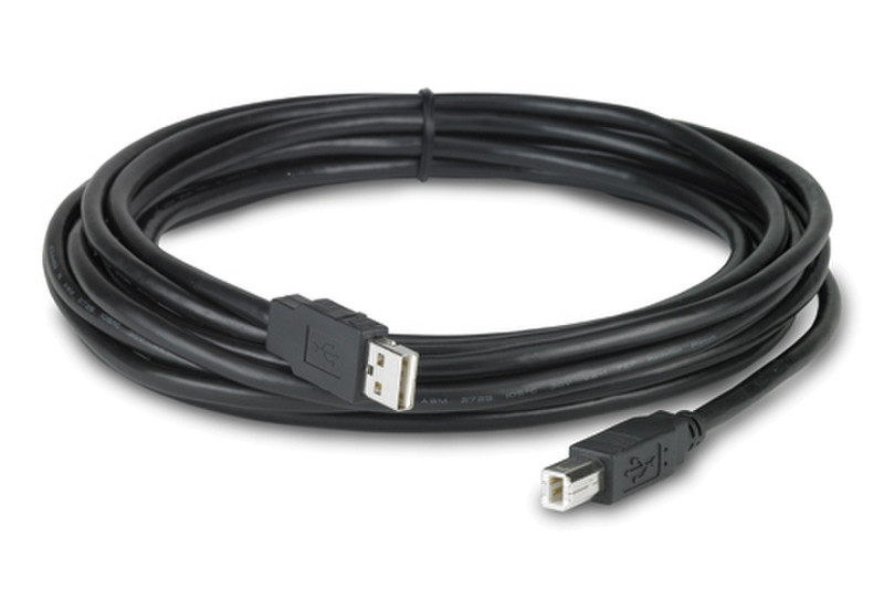 APC NetBotz USB Latching Cable, Plenum, 5m 5.00m USB A USB B Black USB cable