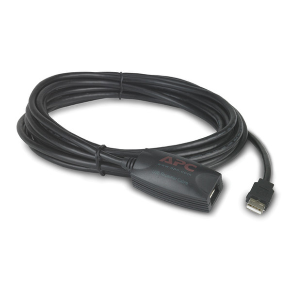 APC NetBotz USB Latching Repeater Cable, LSZH - 5m 5.00m USB A USB A Black USB cable