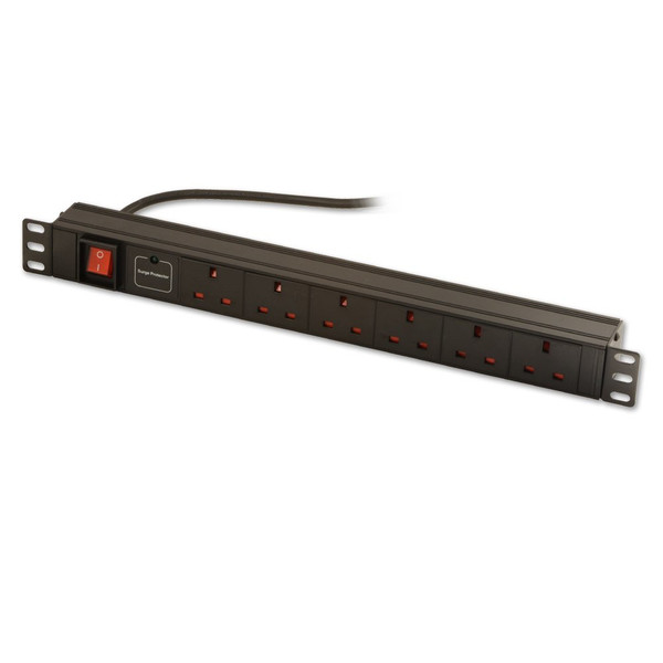 Lindy 73564 6AC outlet(s) 250V 3m Black surge protector