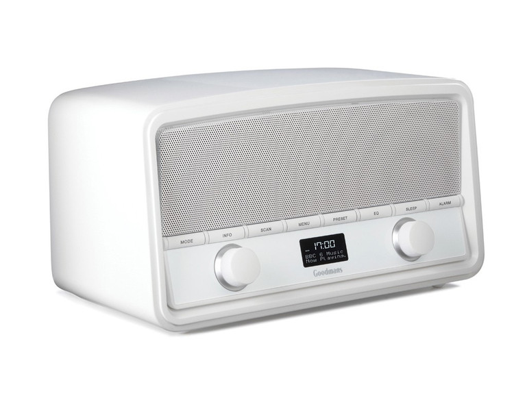 Goodmans GSR1889DABBTG Uhr Digital Weiß Radio