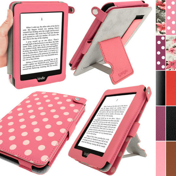 iGadgitz U2712 Blatt Pink E-Book-Reader-Schutzhülle