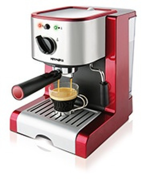 Minimoka CM-1637 Espresso machine 1.25L 1cups Red,Stainless steel coffee maker