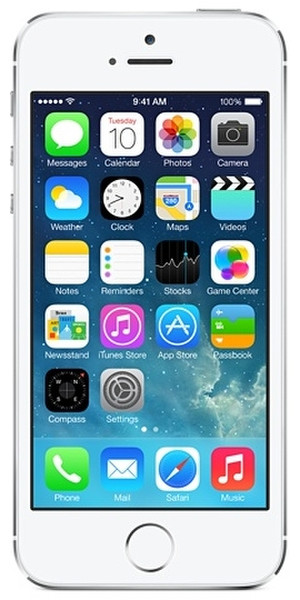 O2 iPhone Apple 5s Single SIM 4G 16GB Silver smartphone