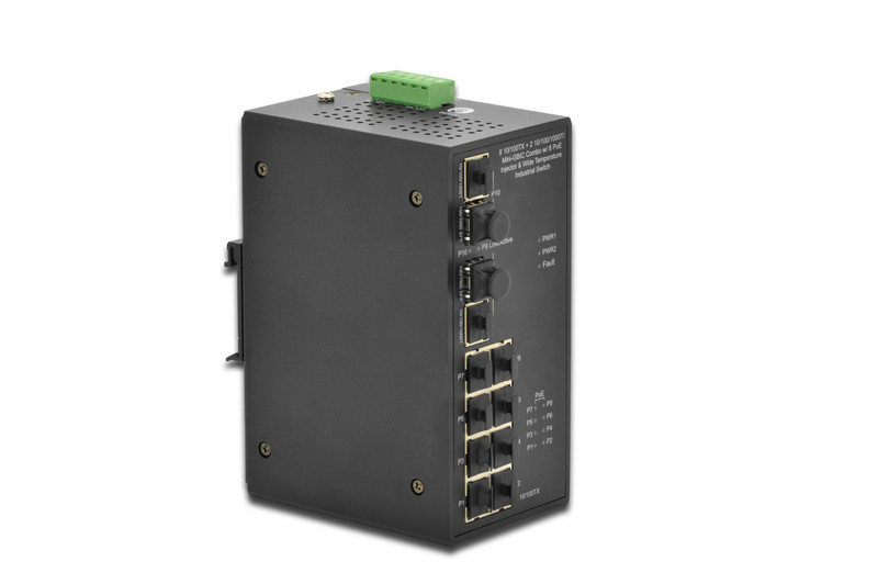 ASSMANN Electronic DN-650102 ungemanaged Fast Ethernet (10/100) Energie Über Ethernet (PoE) Unterstützung Schwarz Netzwerk-Switch