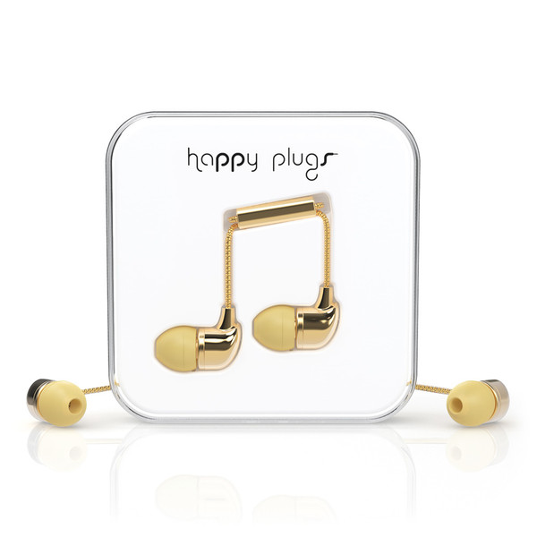 Happy Plugs In-Ear Binaural im Ohr Gold