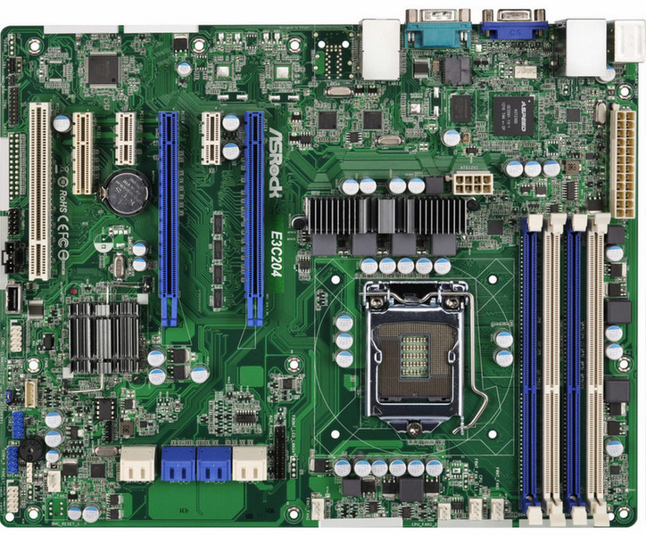 Asrock E3C204 Intel C204 Socket H2 (LGA 1155) ATX server/workstation motherboard