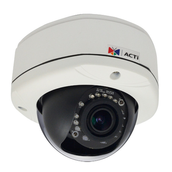 ACTi E86 IP security camera Вне помещения Dome Черный, Белый камера видеонаблюдения