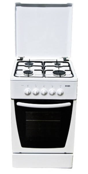 SVAN SVK 5501 BKB Freestanding Gas hob White cooker