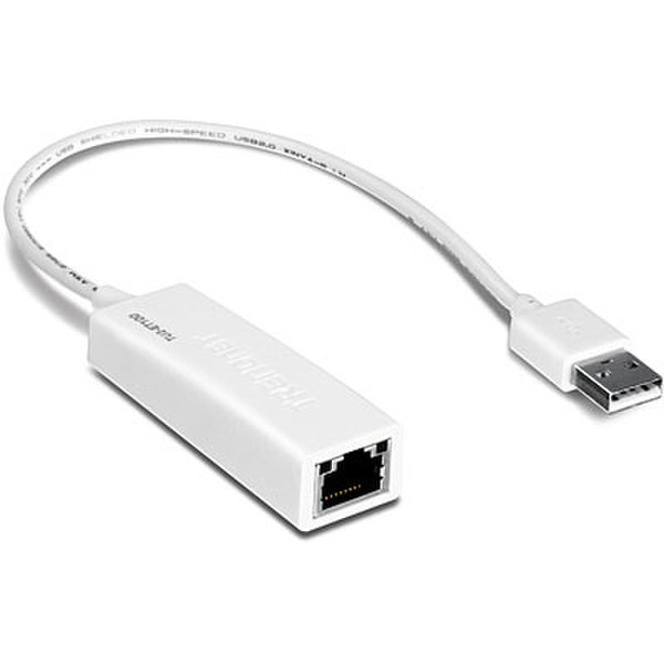 TRENDware TU2-ET100 USB 2.0 Ethernet Белый кабельный разъем/переходник