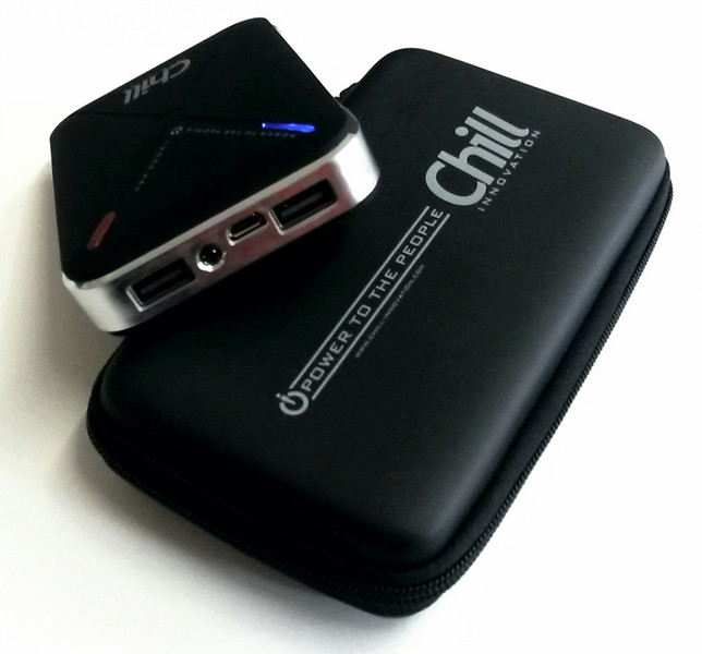 Chill Innovation PB-12000 USB Power Bank Lithium-Ion (Li-Ion) 12000mAh Schwarz, Silber Akkuladegerät
