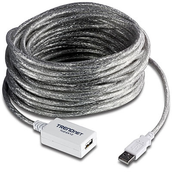 TRENDware TU2-EX12 USB 2.0 USB 2.0 Серый, Белый кабельный разъем/переходник