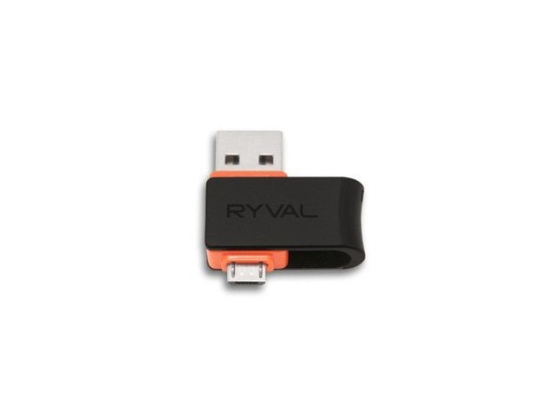 Ryval LINK 2 EN 1 16GB 16ГБ USB 2.0/Micro-USB Черный, Оранжевый USB флеш накопитель