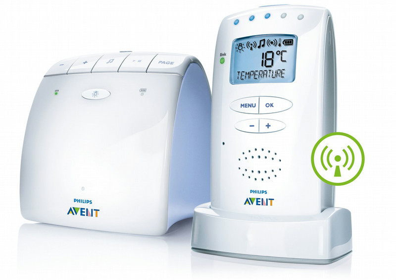 Philips AVENT SCD525/60 DECT babyphone 120канала Белый радио-няня