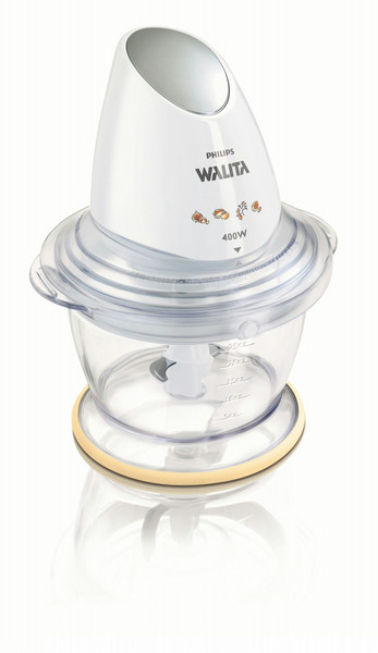 Philips Walita RI1396/00 1л 400Вт Cеребряный, Белый электрический измельчитель пищи