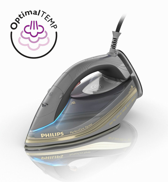 Philips PerfectCare Xpress GC5057/07 Паровой утюг Подошва с покрытием SteamGlide 2800Вт Золотой, Серый утюг