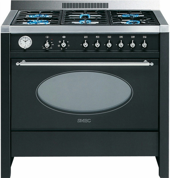 Smeg A1DNA-7 Отдельностоящий Gas hob A Антрацитовый кухонная плита