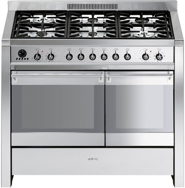 Smeg A2D-8 Freestanding Gas hob A Stainless steel cooker