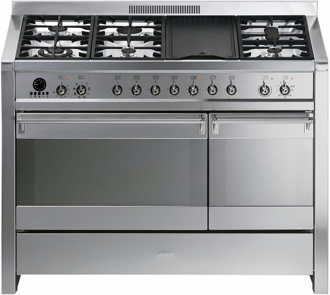 Smeg A3D-7 Freistehend Combi hob A Edelstahl Küchenherd