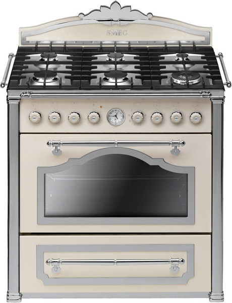 Smeg CC9GPXD Freestanding Gas hob A Stainless steel cooker