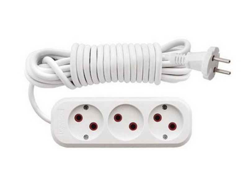 Universal 83205 3AC outlet(s) 5m White power extension