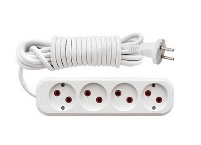 Universal 83215 4AC outlet(s) 5m White power extension