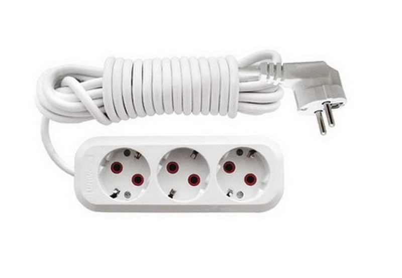 Universal 83223 3AC outlet(s) 3m White power extension