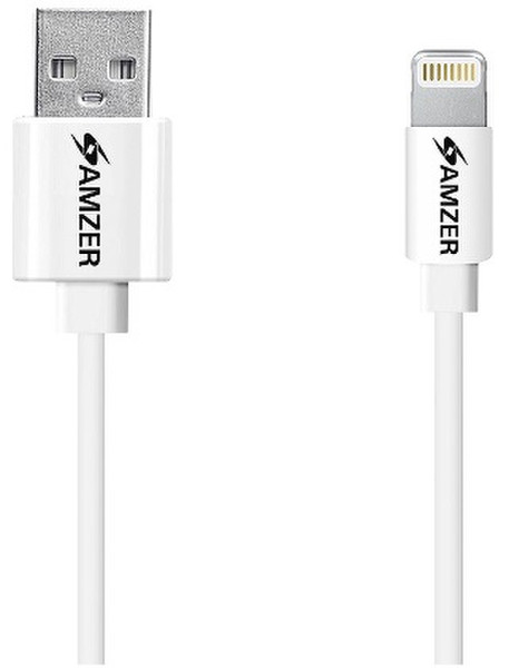 Amzer AMZ96214 1.8м USB A Lightning Белый кабель USB