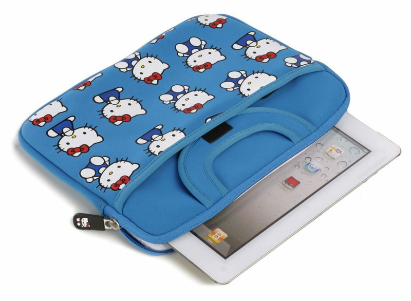 Hello Kitty HKY005BLU100 10Zoll Sleeve case Weiß, Blau Tablet-Schutzhülle