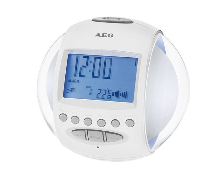 AEG MRC 4117 Часы Прозрачный, Белый радиоприемник