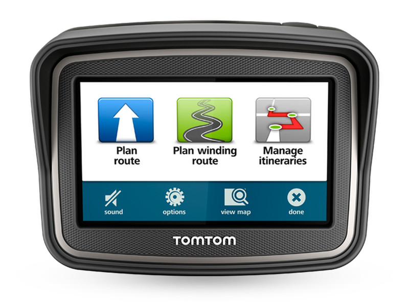 TomTom Rider Fixed 4.3Zoll Touchscreen 353g Schwarz Navigationssystem