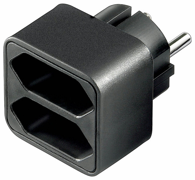 1aTTack 7510028 Тип C (Europlug) Черный адаптер сетевой вилки