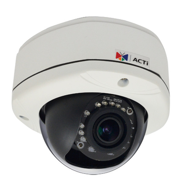 ACTi E81 IP security camera Вне помещения Dome Черный, Белый камера видеонаблюдения