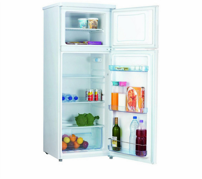 Carrefour Home HDP213W-13 Отдельностоящий 166л 46л A+ Белый холодильник с морозильной камерой