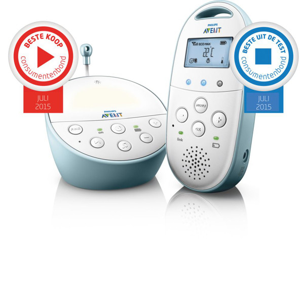 Philips AVENT Audio Monitors SCD560/00 DECT babyphone Синий, Белый радио-няня