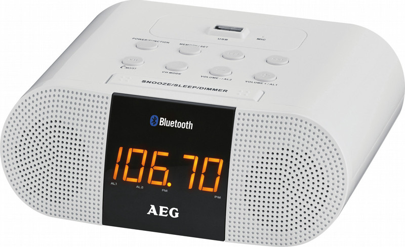 AEG MRC 4132 Uhr Digital Weiß Radio