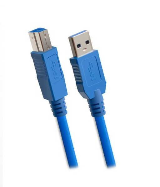 Connectland CL-CAB20072 1.8m USB A USB B Blue USB cable