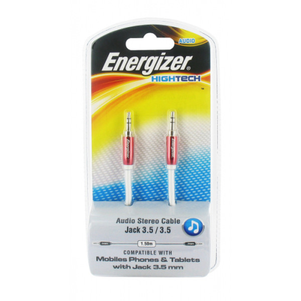 Energizer LCAEHJACKRE2 1.5m 3.5mm 3.5mm White