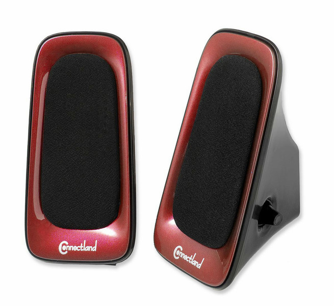 Connectland CL-SPK20100 Stereo 6W Rectangle Black,Red