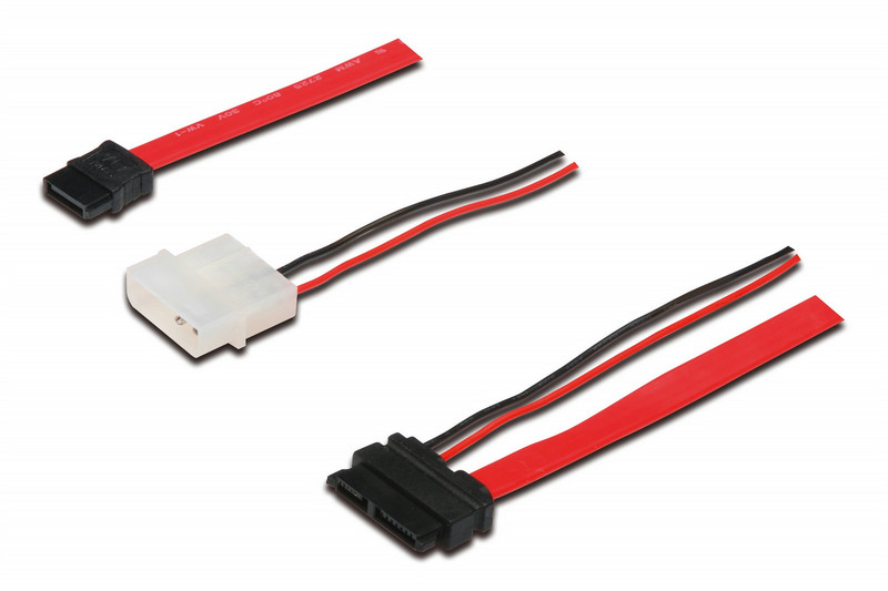 ASSMANN Electronic AK-400114-005-R 0.5m SATA 13-pin SATA 22-pin + 4-pin Molex Black,Red,White SATA cable