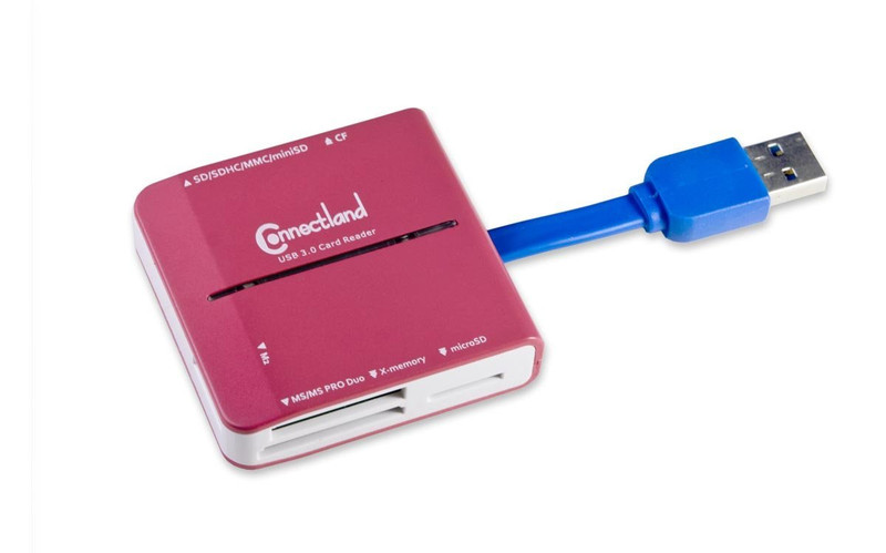 Connectland CL-CRD20130 USB 3.0 Розовый устройство для чтения карт флэш-памяти