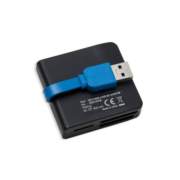 Connectland CL-CRD20128 USB 3.0 Черный устройство для чтения карт флэш-памяти