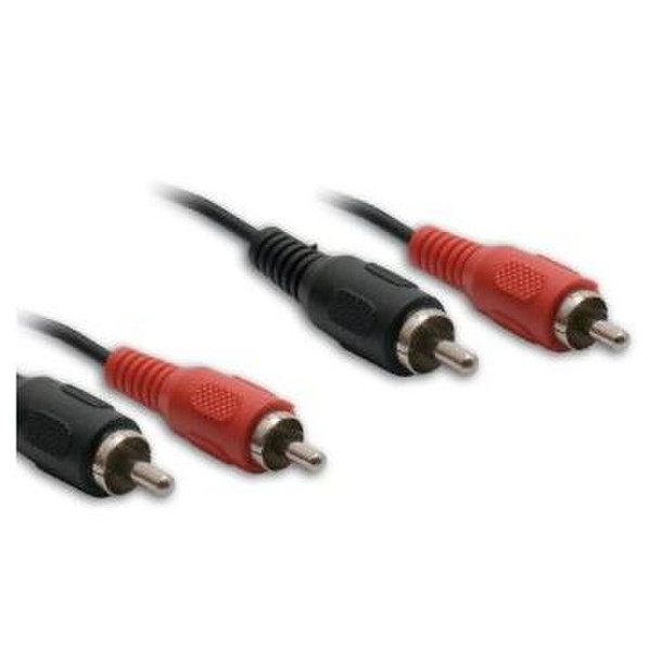 WireSlim 496002 5m 2 x RCA 2 x RCA Schwarz, Rot Audio-Kabel