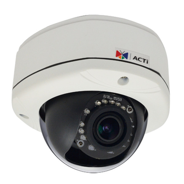 ACTi E85 IP security camera Вне помещения Dome Черный, Белый камера видеонаблюдения