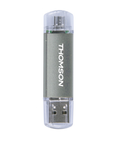 Thomson Dual 8GB 8ГБ USB 2.0/Micro-USB Серый, Белый USB флеш накопитель